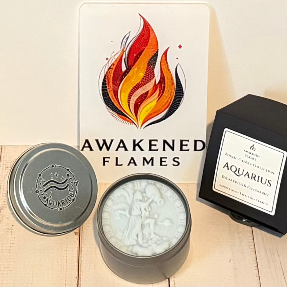 Aquarius Zodiac Candle